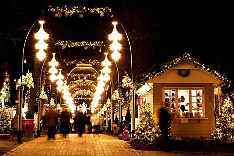 Christmas decoration in Tivoli, Copenhagen, Denmark, Europe