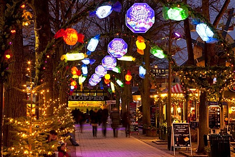 Quality Street, Christmas decoration, Tivoli, Copenhagen, Denmark, Europe