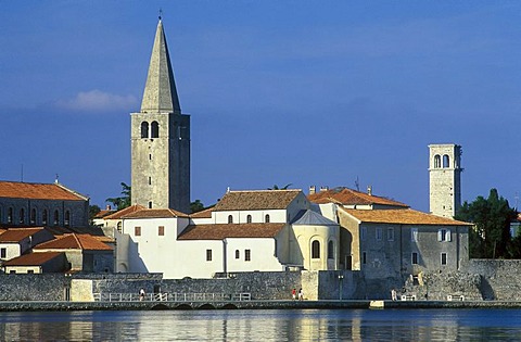 Old town with Basilica of Euphrasius, Porec, Istria, Croatia, Europe