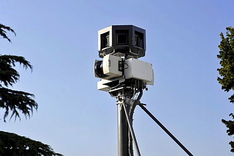 Special camera on a Google Street View car, Trivento, Molise region, Italy, Europe