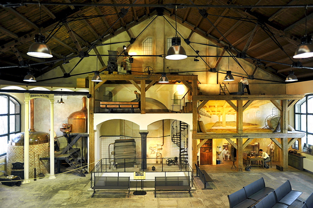 Panorama, life-size model of the historic Pilsner Urquell brewery, Pilsen, Bohemia, Czech Republic, Europe