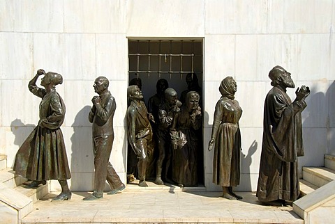 Statues of people going from captivity to freedom, Liberty Monument, Podokataro Bastion, Nicosia, Lefkosia, Southern Cyprus, Republic of Cyprus, Mediterranean Sea, Europe