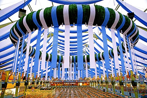 Oktoberfest tent, Spatenbraeu, Munich, Bavaria, Germany, Europe