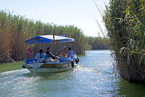 Boat trip through the Dalyan Delta, Turkish Aegean, Turkey