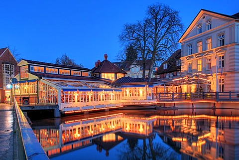 Hotel Bergstroem, known as the Three Kings Hotel in the telenovela Red Roses, Lueneburg, Lower Saxony, Germany, Europe