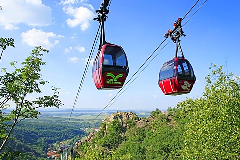 Cable car from Thale to Hexentanzplatz, the witches' dancing place, Eastern Harz, Saxony-Anhalt, Germany, Europe