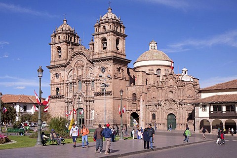 Iglesia de la Compania de Jesus church, Plaza Mayor, Cuzco, Cusco, Peru, South America