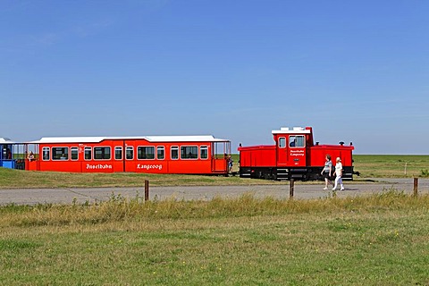 Island train, Langeoog, East Frisian Island, East Frisia, Lower Saxony, Germany, Europe