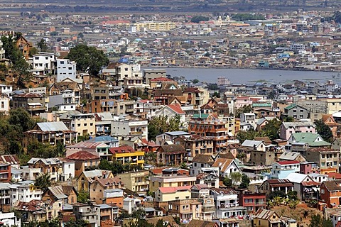 Typical district of the capital Antananarivo or Tana, formerly Tananarive, Madagascar, Africa