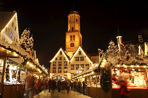 Christmas market in Biberach an der Riss, Biberach district, Upper Swabia, Baden-Wuerttemberg, Germany, Europe