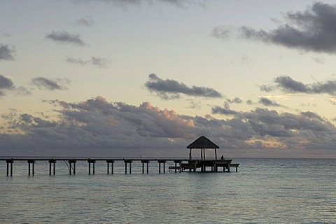 Pier, Fakarava, Havaiki-te-araro, Havai'i or Farea atoll, Tuamotu Archipelago, French Polynesia, Pacific Ocean