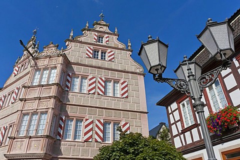 Gasthaus zum Engel restaurant, a former district office, built in 1556, Renaissance, Bad Bergzabern, Palatinate region, Rhineland-Palatinate, Germany, Europe