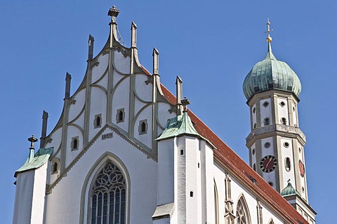 Church of St. Ulrich and Afra, Basilica, late Gothic, Roman Catholic, Augsburg, Bavaria, Germany, Europe