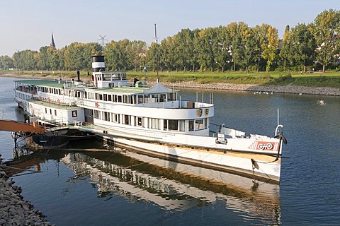 Ship museum, part of the TECHNOSEUM, paddle steamer, Neckar, Mannheim, Baden-Wuerttemberg, Germany, Europe