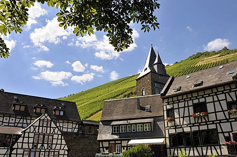 Historic town centre of Bacharach, UNESCO World Heritage Site, Upper Middle Rhine Valley, Bacharach, Rhineland Palatinate, Germany, Europe