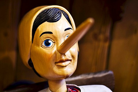 Pinocchio figure made of wood