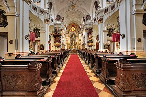 Baroque church in Duernstein in der Wachau, Waldviertel, Lower Austria, Austria, Europe