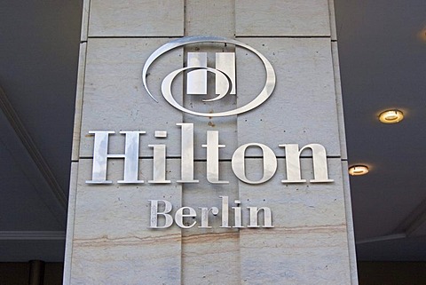 Logo of the Hilton Hotel Berlin, Berlin, Germany, Europe