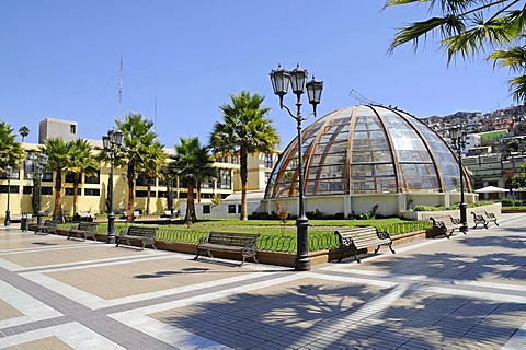 Plaza Gabriela Mistral square, Museo Domo museum, cultural center, glass dome, Coquimbo, La Serena, Norte Chico, northern Chile, Chile, South America