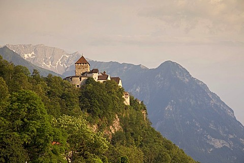 Vaduz Castle, residence of the dynasty and landmark of the capital Vaduz, Principality of Liechtenstein, Europe