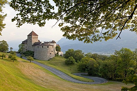 Vaduz Castle, residence of the dynasty and landmark of the capital Vaduz, Principality of Liechtenstein, Europe