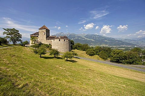 Vaduz Castle, residence of the dynasty and landmark of the capital Vaduz, Principality of Liechtenstein, Europe