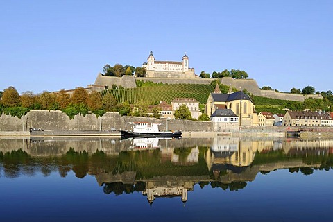 Fortress Marienberg, Wuerzburg, Lower Franconia, Bavaria, Germany, Europe