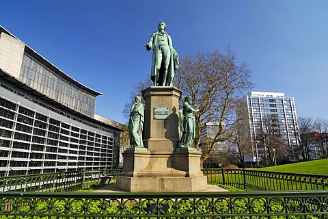 Schiller monument in the Gustav Mahler Park in Hamburg, Germany, Europe