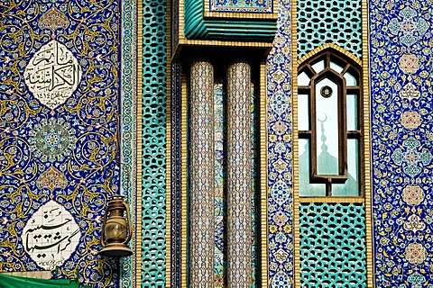 Facade of a mosque, Dubai, United Arab Emirates, Middle East