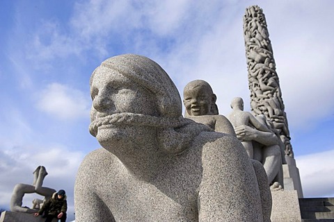 Sculptures in Vigeland Park, Oslo, Norway, Europe