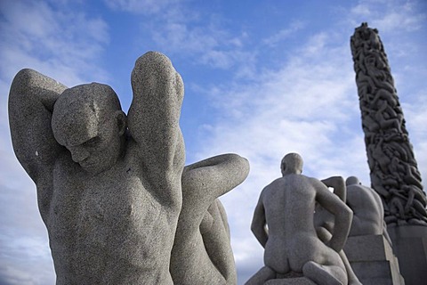 Sculptures in Vigeland Park, Oslo, Norway, Europe