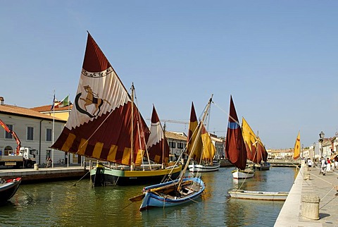 Cesenatico, at the Adriatic Sea, Adriatic coast, Marine Museum Museo della Marineria at the harbour, Emilia Romagna, Italy, Europe