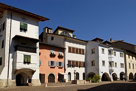 Neumarkt on the Adige, covered pavement, Bolzano-Bozen, Southern Tyrol, Italy, Europe