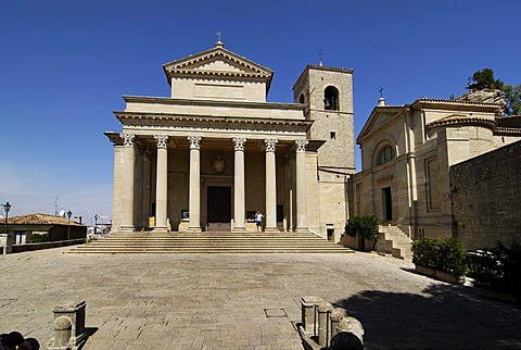 Basilica del Santo and San Franceso church, San Marino, Adriatic coast, Italy, Europe,