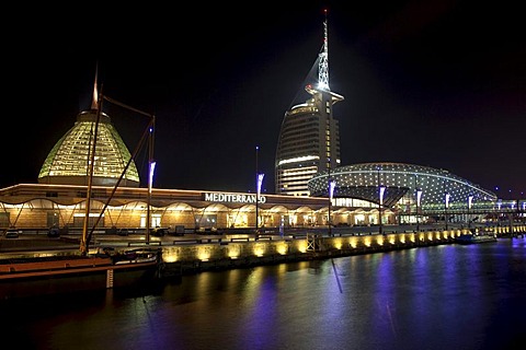 Klimahaus science center, Sail City, Mediterraneo, Old Harbour, Havenwelten district, Bremerhaven, Lower Saxony, Germany, Europe