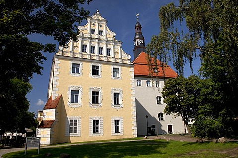 Schloss Luebben castle on Schlossinsel, castle island, Luebben, Spreewald, Spree Forest, Brandenburg, Germany, Europe