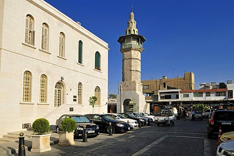 Historic minaret, historic town of Damascus, Unesco World Heritage Site, Syria, Middle East, West Asia