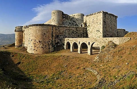 Crusader fortress Crac, Krak des Chavaliers, Qalaat al Husn, Hisn, Unesco World Heritage Site, Syria, Middle East, West Asia