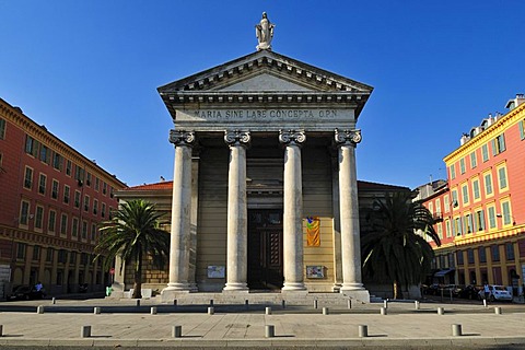 Notre Dame du Port church at the harbour of Nice, Department Alpes-Maritimes, Region Provence-Alpes-Cote d'Azur, France, Europe