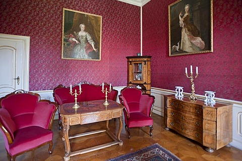 Interior, Baroque castle, Festetics kasteely, Keszthely, Hungary, Europe