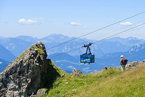 Cable car to Mt. Kitzbueheler Horn, Kitzbuehel, Tyrol, Austria, Europe