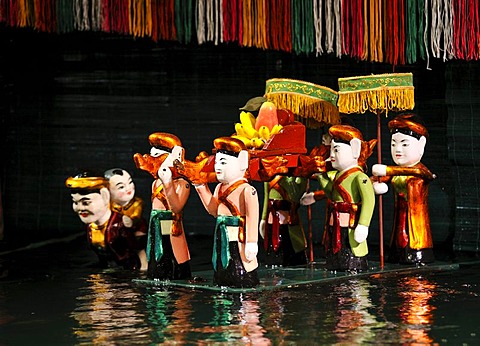 Puppets, Thang Long Water Puppet Theatre, Hanoi, North Vietnam, Vietnam, Southeast Asia