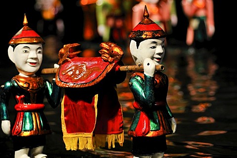 Puppets, Thang Long Water Puppet Theatre, Hanoi, North Vietnam, Vietnam, Southeast Asia