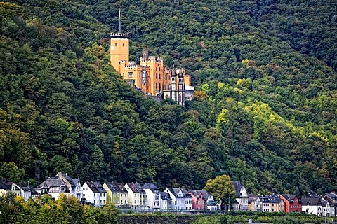 Burg Stolzenfels Castle, Koblenz, Middle Rhine Valley, UNESCO World Heritage Site, Rhineland-Palatinate, Germany, Europe