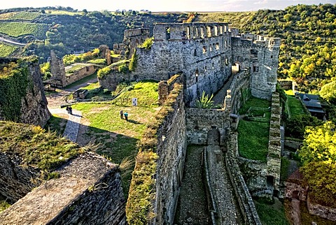 Burg Rheinfels Castle, Sankt Goar, Middle Rhine Valley, UNESCO World Heritage Site, Rhineland-Palatinate, Germany, Europe