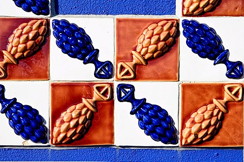 Azulejos, traditional tiles from Portugal, Park Modo Verde, Landgraaf, Limburg, Netherlands, Europe