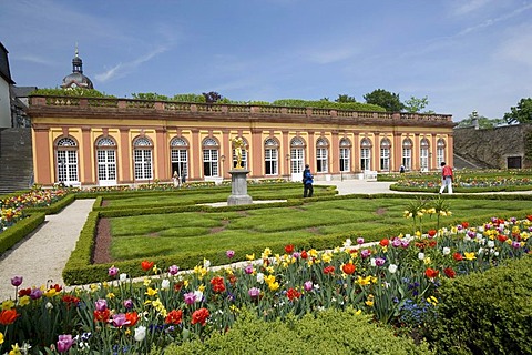 Orangerie parterre, Schloss Weilburg castle, Weilburg an der Lahn, Hesse, Germany, Europe