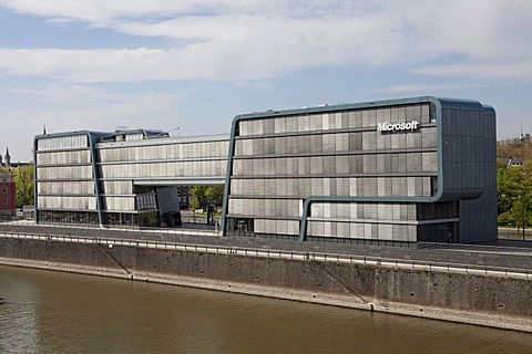 The Microsoft building on the Rheinau port, Cologne, North Rhine-Westphalia, Germany, Europe