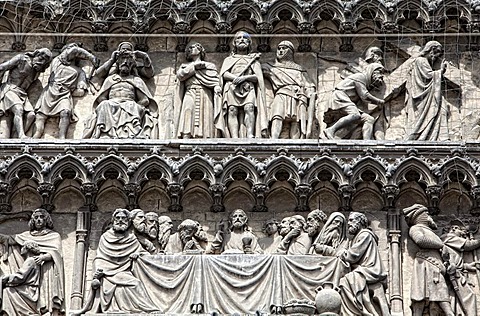 The Last Supper, statues on the Cologne Cathedral, Cologne, North Rhine-Westphalia, Germany, Europe