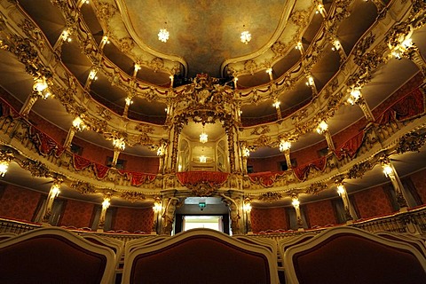 Cuvillies Theatre, built from 1771-55, architect Francois Cuvillies, Muenchner Residenz royal palace, Munich, Bavaria, Germany, Europe